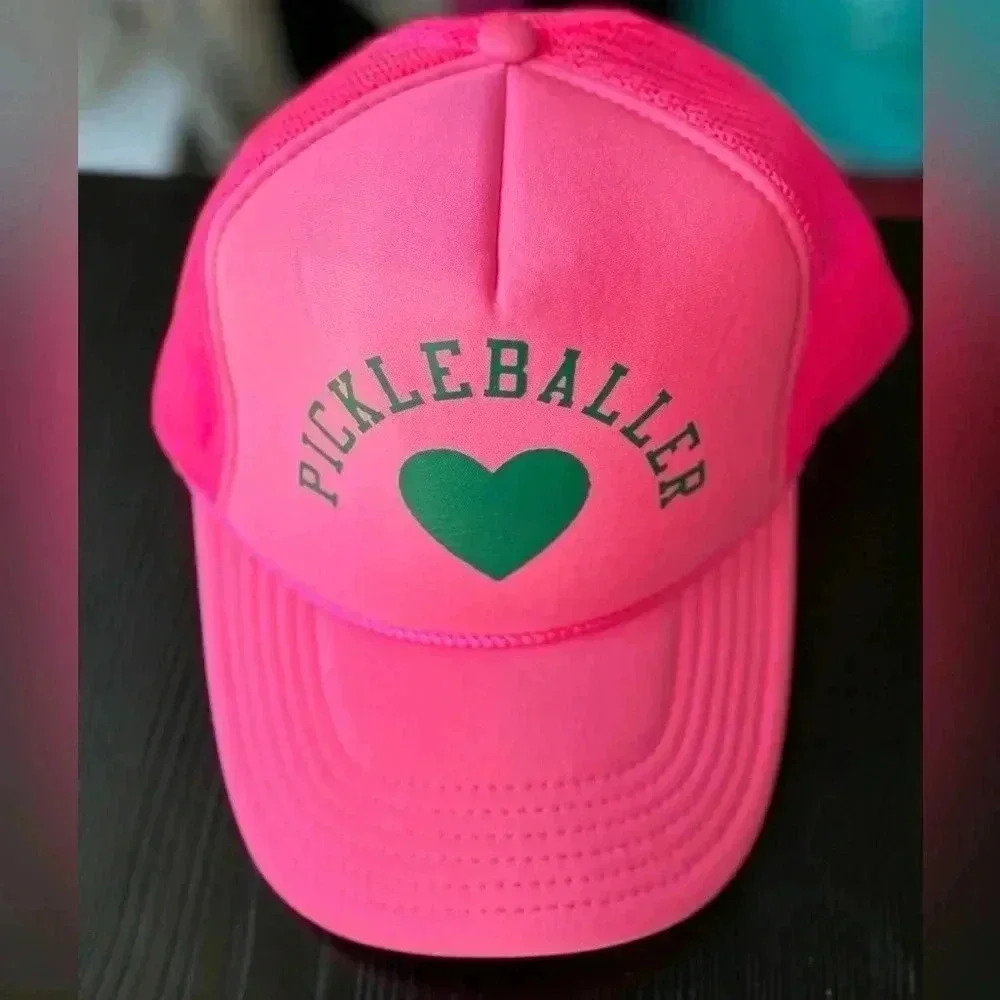 Sold out everywhere! Pickle Ball Trucker Hat Hot‎ Pink